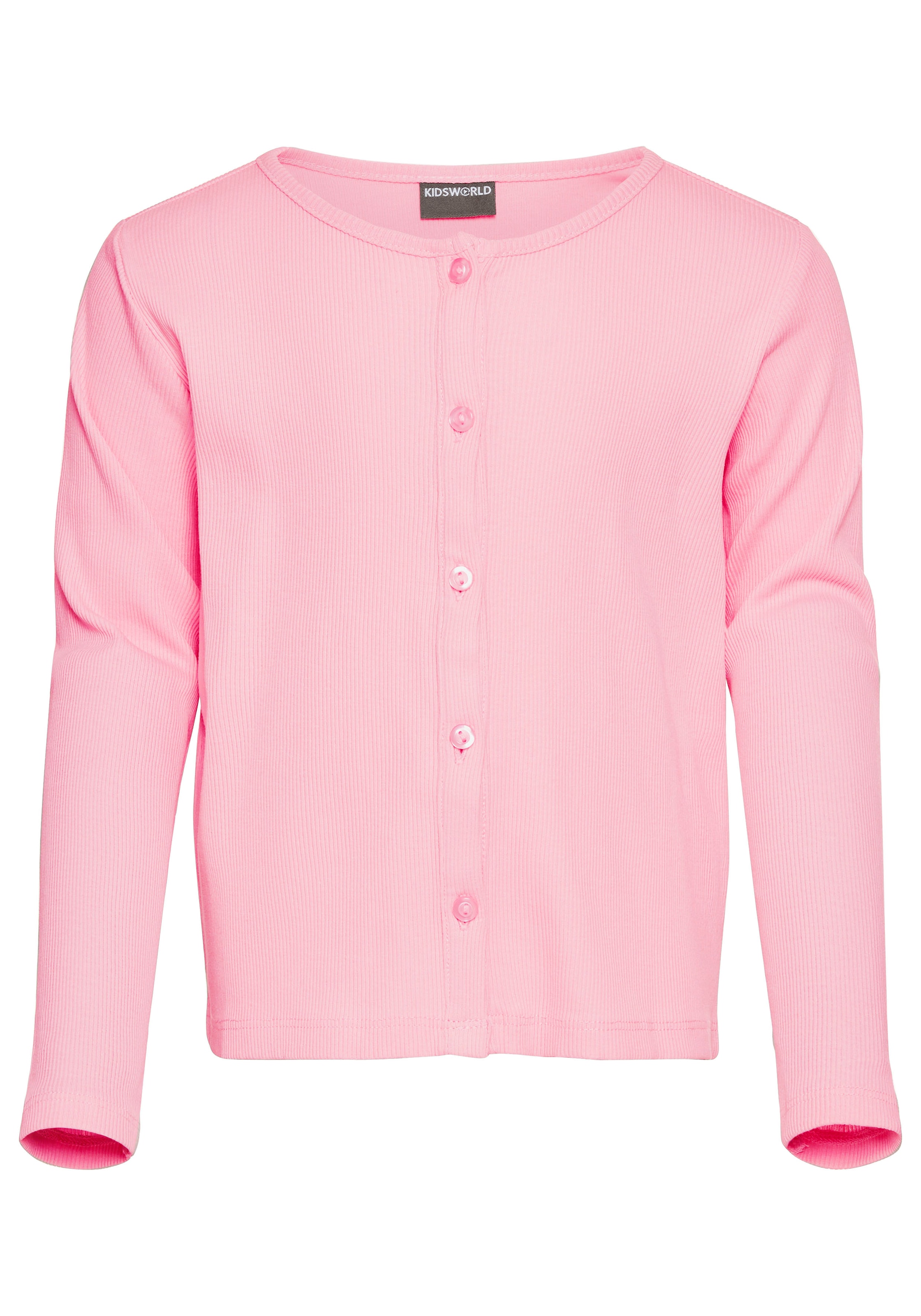 KIDSWORLD Sweatjacke »Shirtjacke aus weichem Rippmaterial«, Feine Shirtjacke für jeden Anlass