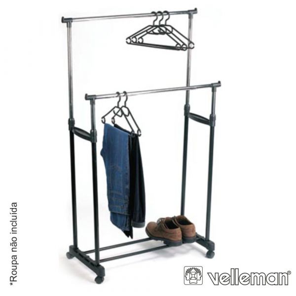 Velleman Expositor de Cabides com Rodas 101x43x170 cm - VELMP65