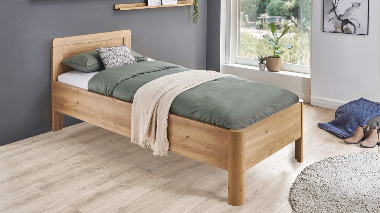 Bed Bienne Rondo bianco eiche