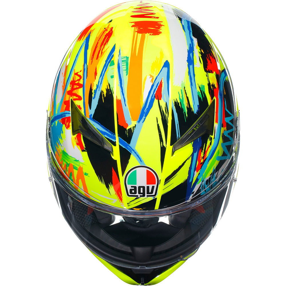 AGV - Casque K3 Rossi Winter Test 2019 Jaune / Noir / Multicolore