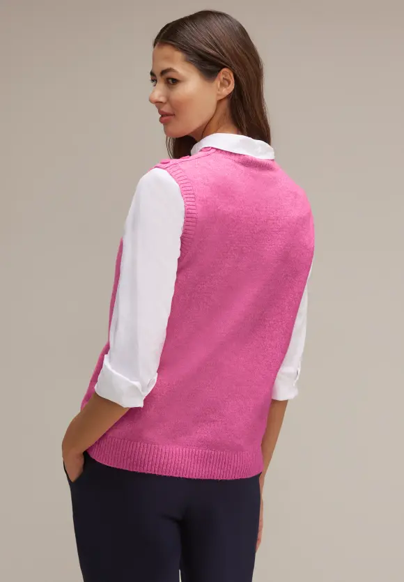 Feinstrick Pullunder - cozy pink melange