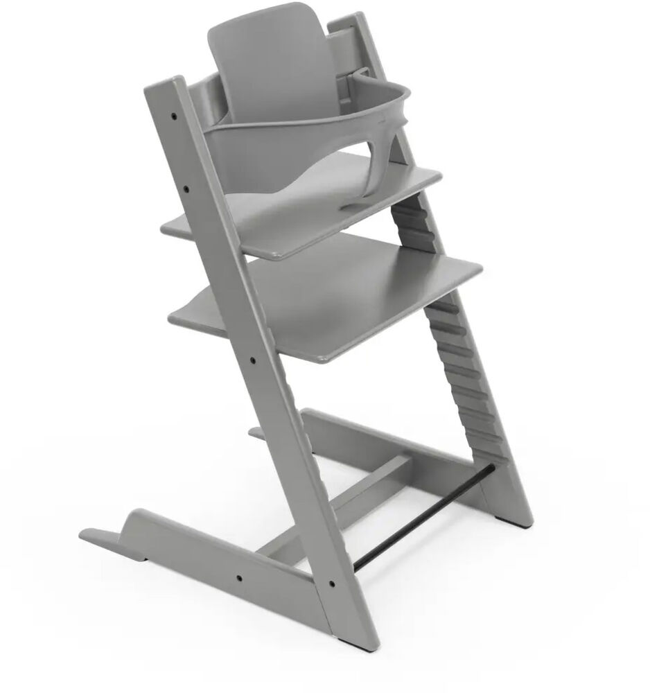 Stokke Tripp Trapp Matstol Bundle inkl. Newborn Set, Storm Grey/Grey