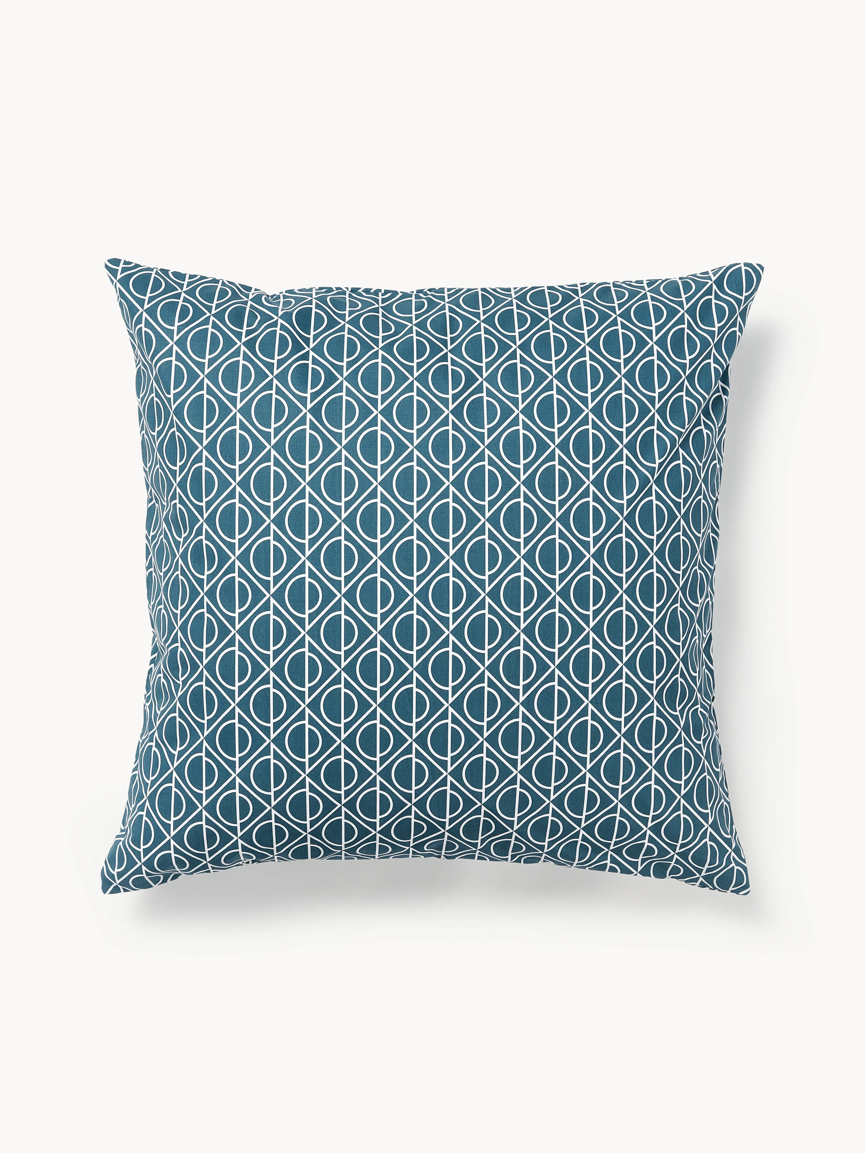 Katoenen kussenhoes Jella met geometrische print