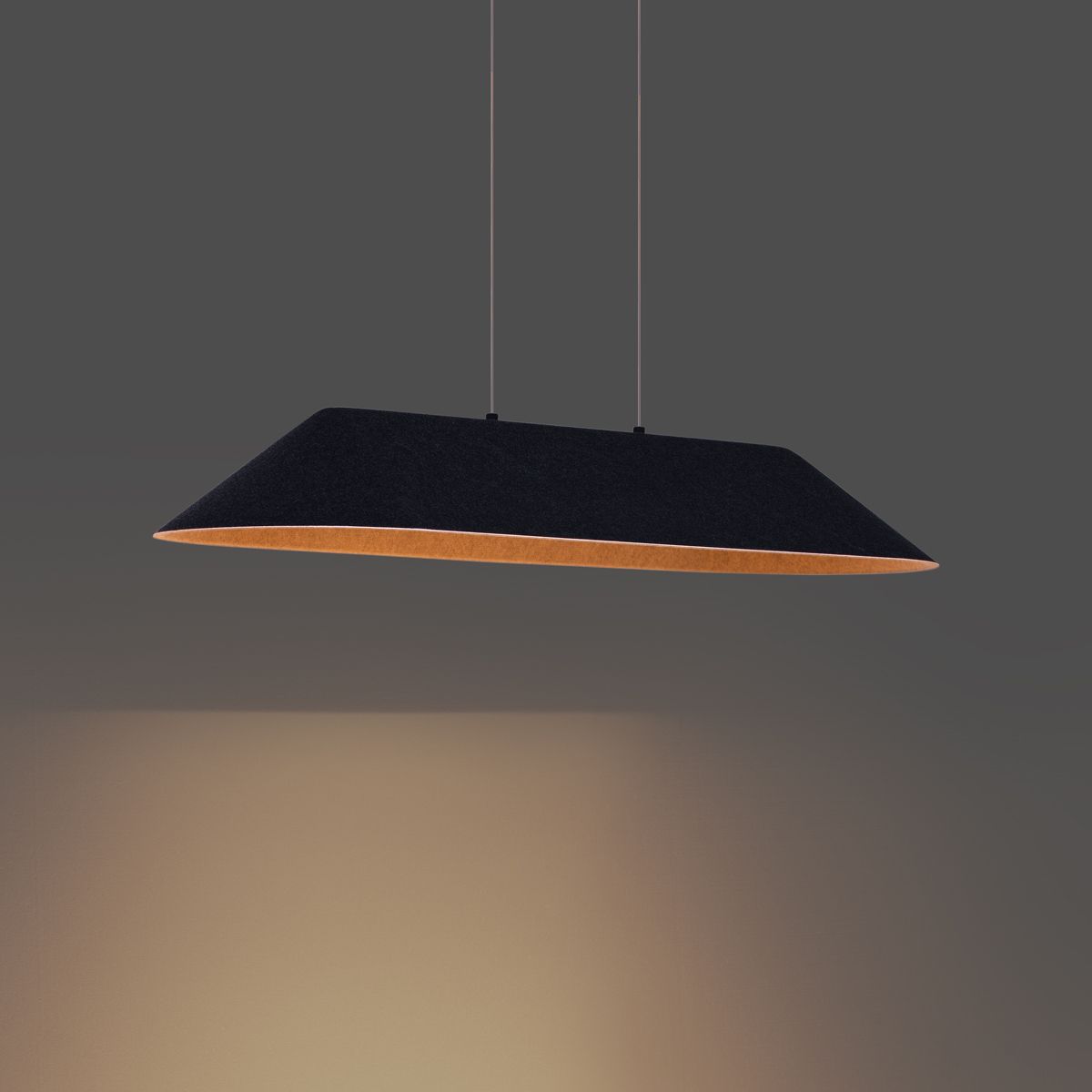 Moderne hanglamp zwart met grijze binnenkant incl. LED 3-staps dimbaar - Dani