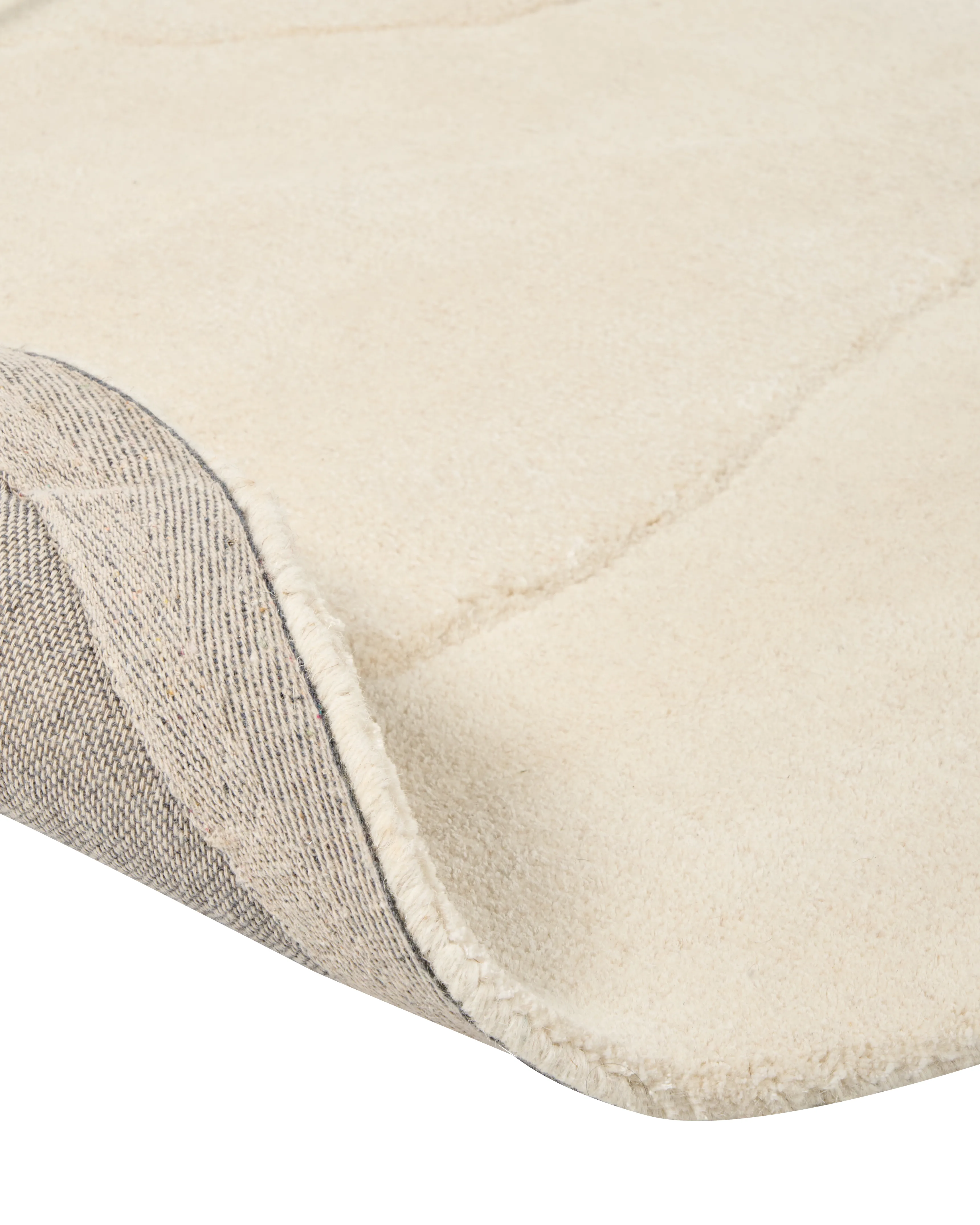 Vloerkleed GORANO Lichtbeige 160 x 160 cm Viscose