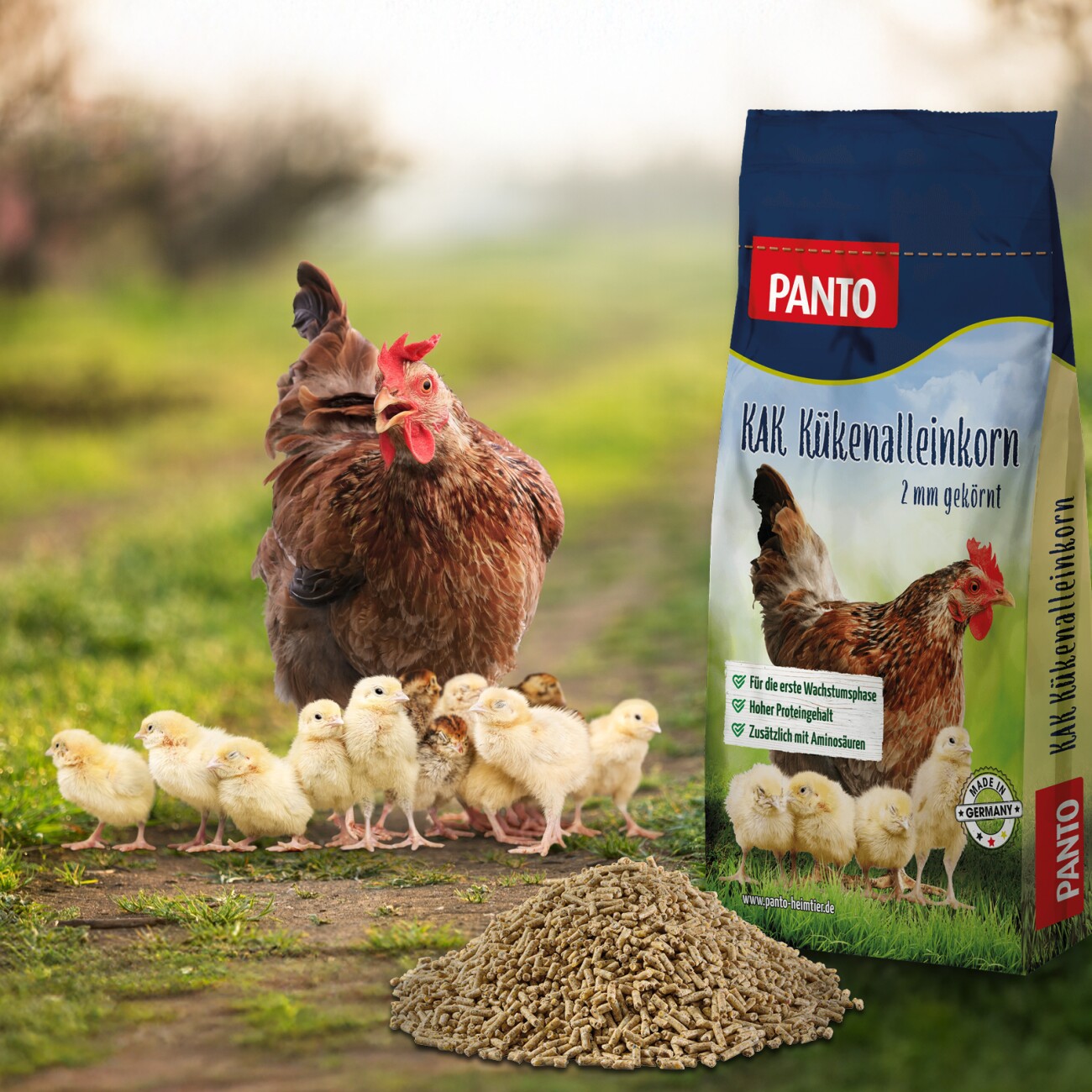 Panto KAK KÜKENALLEINKORN (2 MM GEKÖRNT) 10kg