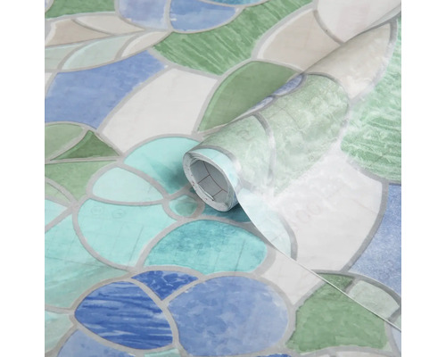 dc-fix® zelfklevende glasdecoratiefolie Lisboa blauw 45x200 cm