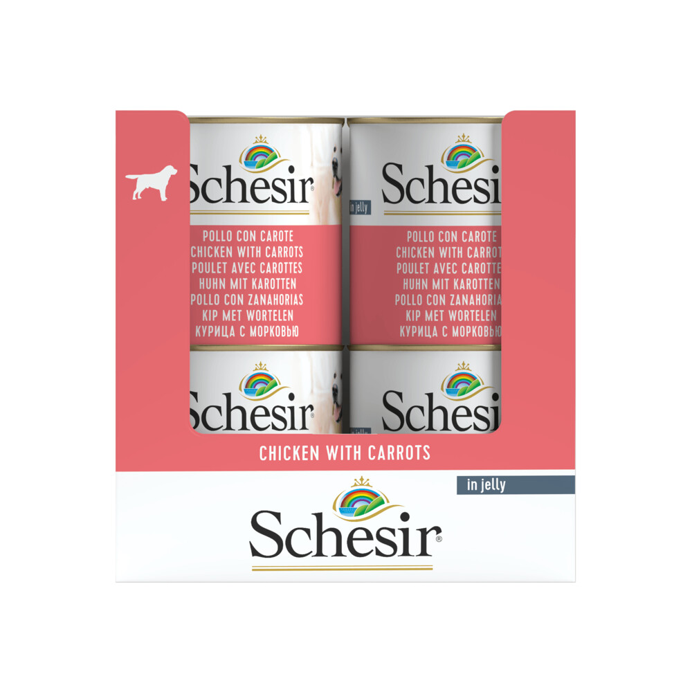 16x Schesir Hondenvoer Kip Wortel in Gelei285 gr