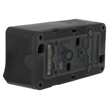 Schneider Electric Mureva Styl wandcontactdoos 2-voudig horizontaal IP55 antraciet
