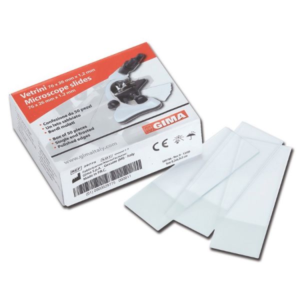 Gima Lâminas para Microscópio 76x26x1,2mm 50 Unidades