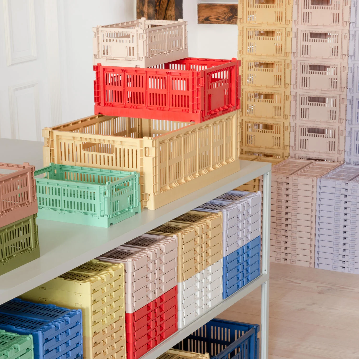 HAY  Colour Crate M kasse - rød