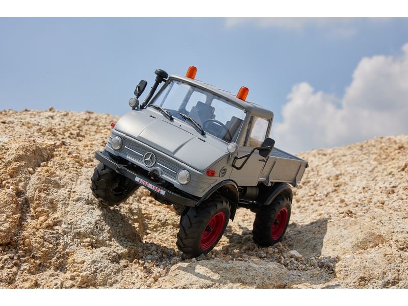 FMS Scale Crawler FXC24 Unimog 421 Grau, RTR, 1:24 FCX24 Mini Rock Crawler mit detaillierter Unimog Karosserie und 2-Gang Getriebe