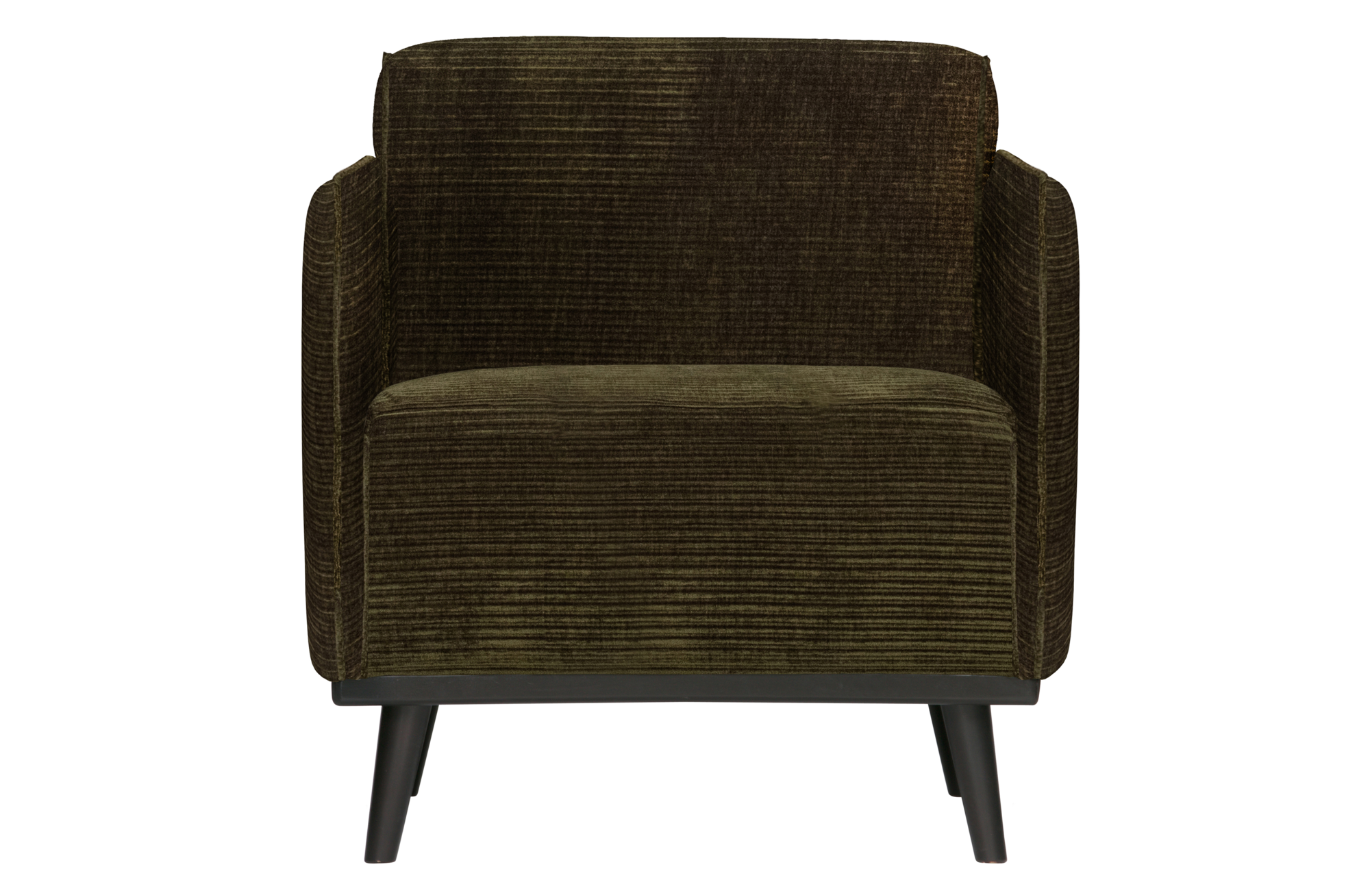 BePureHome fauteuil Statement met arm brede platte rib warm groen
