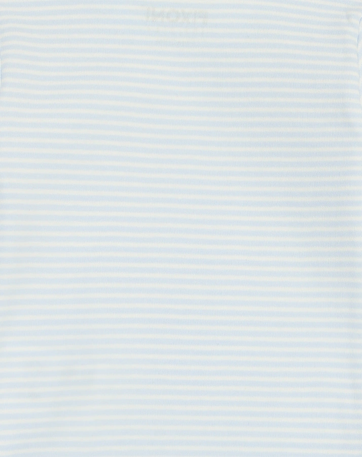 Langarm-Body BASIC gestreift in hellblau