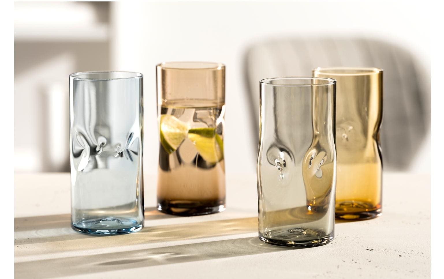 Trinkglas Vesuvio 330 ml, 4 Stück, BernsteinGläser Set