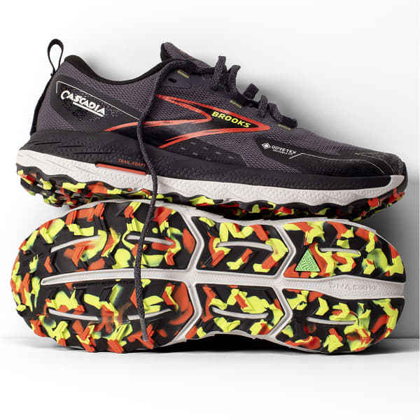 Chaussure trail BROOKS CASCADIA 18 GORE-TEX BLACKENED PEARL/BLACK/TOMATO