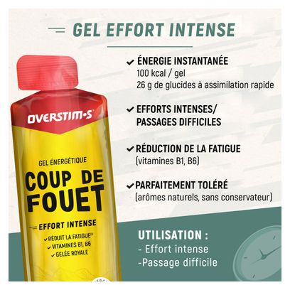 Gel énergétique Overstims Coup de Fouet Fruits rouges - 34g