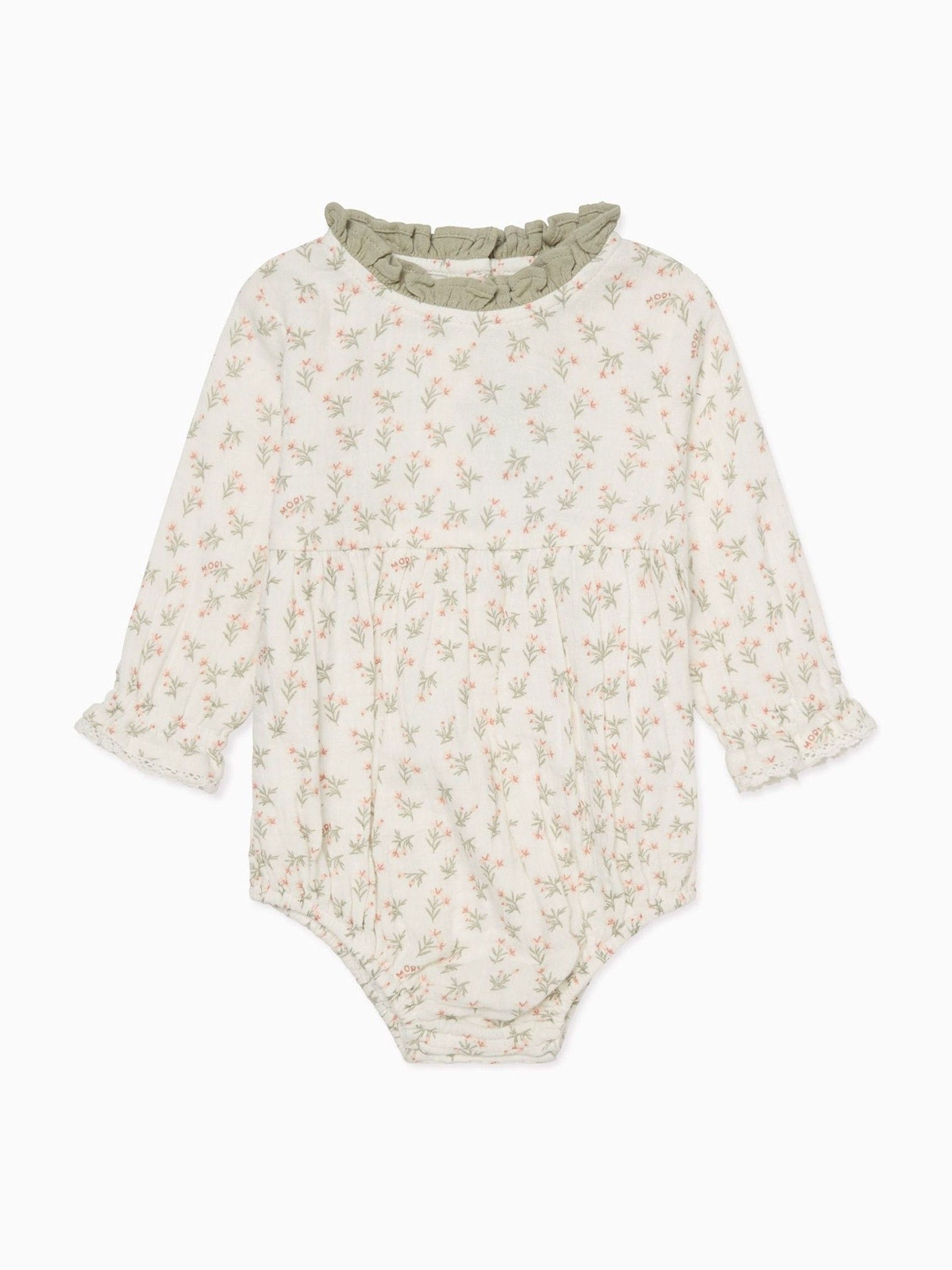MORI Floral Print 100% Cotton Muslin Bodysuit
