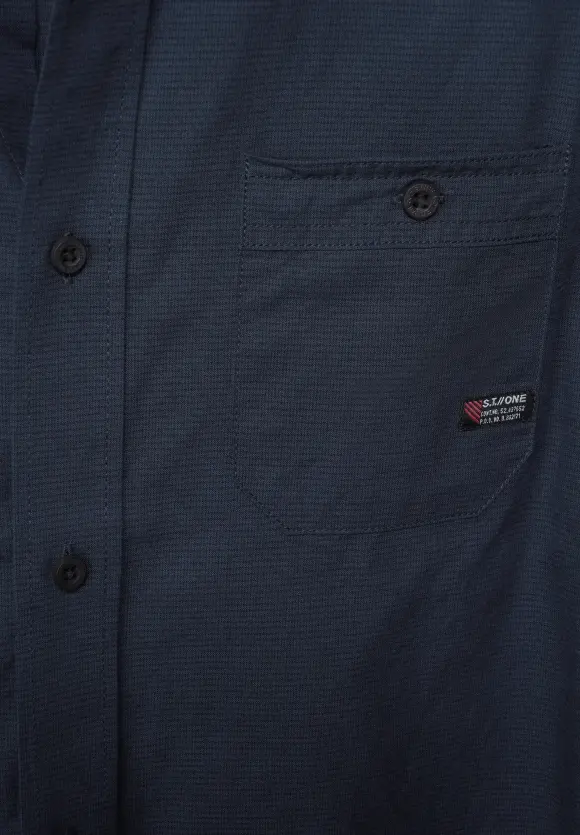 Hemd in einem Strukturlook - deep navy blue
