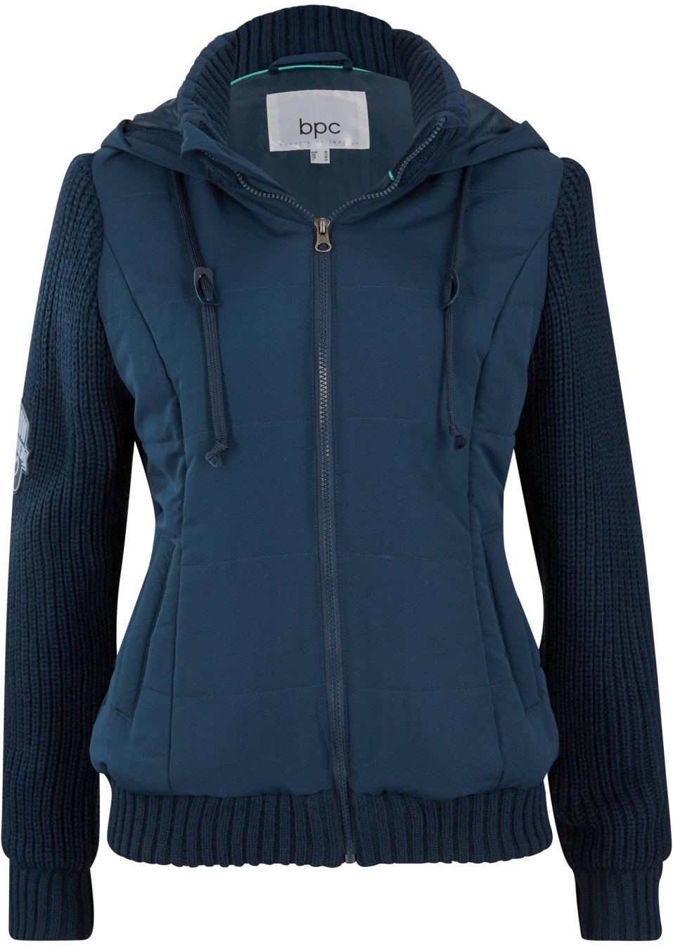 Veste mi-saison avec manches en maille et capuche
