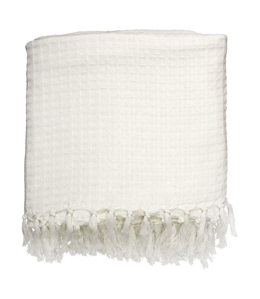 Jeté de canapé en coton gaufré 170 x 250 cm
