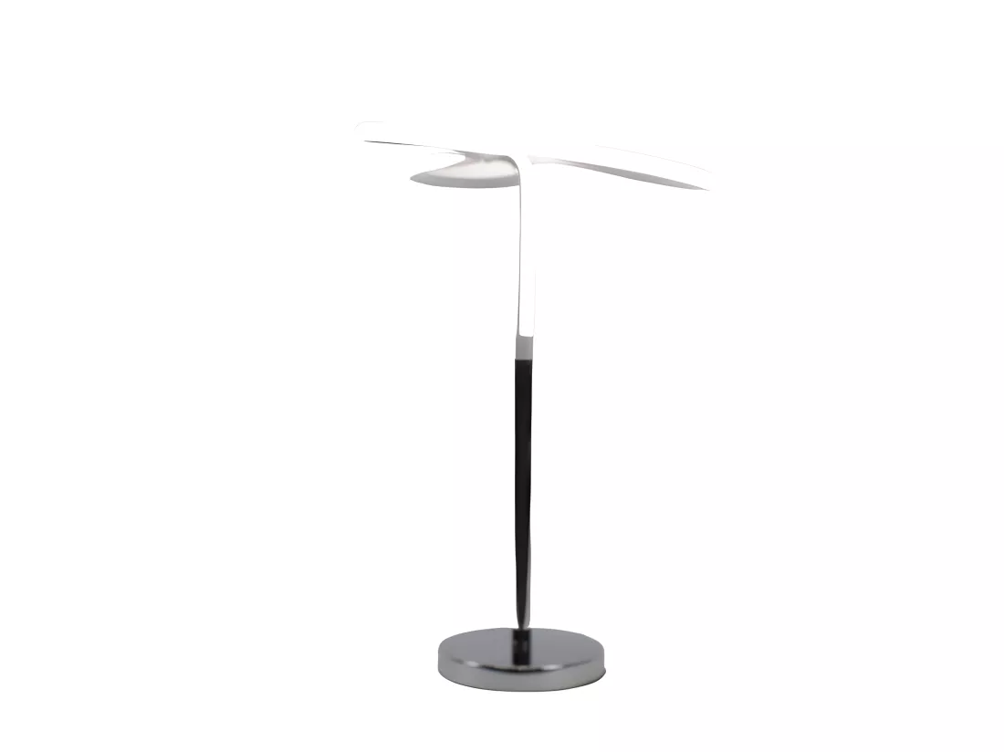 Lampe LED 66 cm design trèfle pied métal chromé - CLOVER