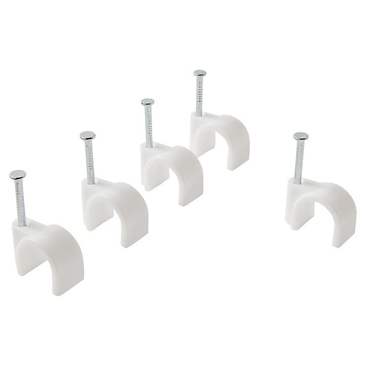 25 cavaliers ronds en nylon ø 10 à 11 mm Diall blanc