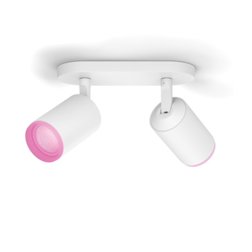 Philips Hue opbouwspot Fugato wit - wit en gekleurd licht 4.2W - 2 spots