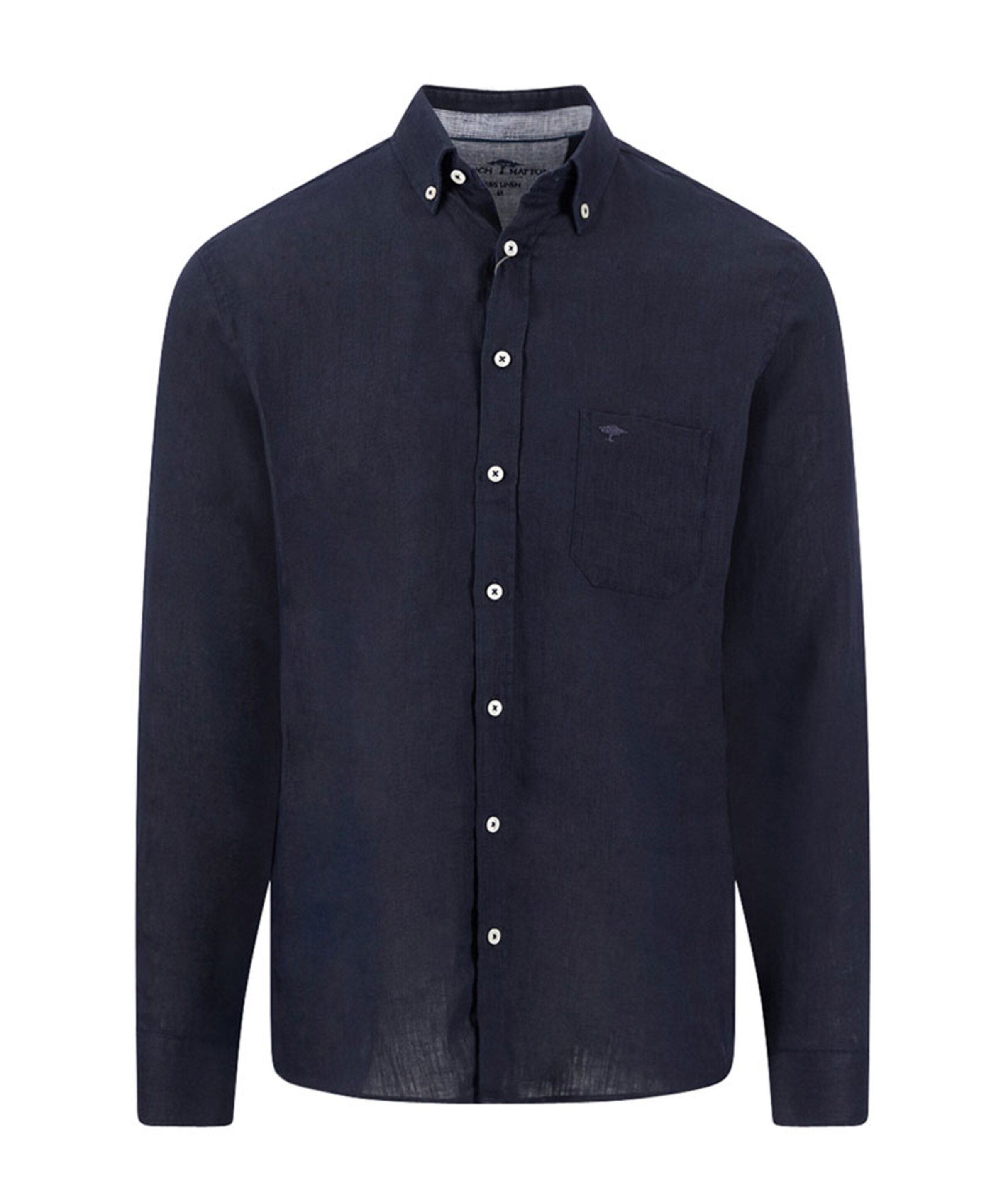 Fynch-Hatton Heren overhemd lange mouw blauw