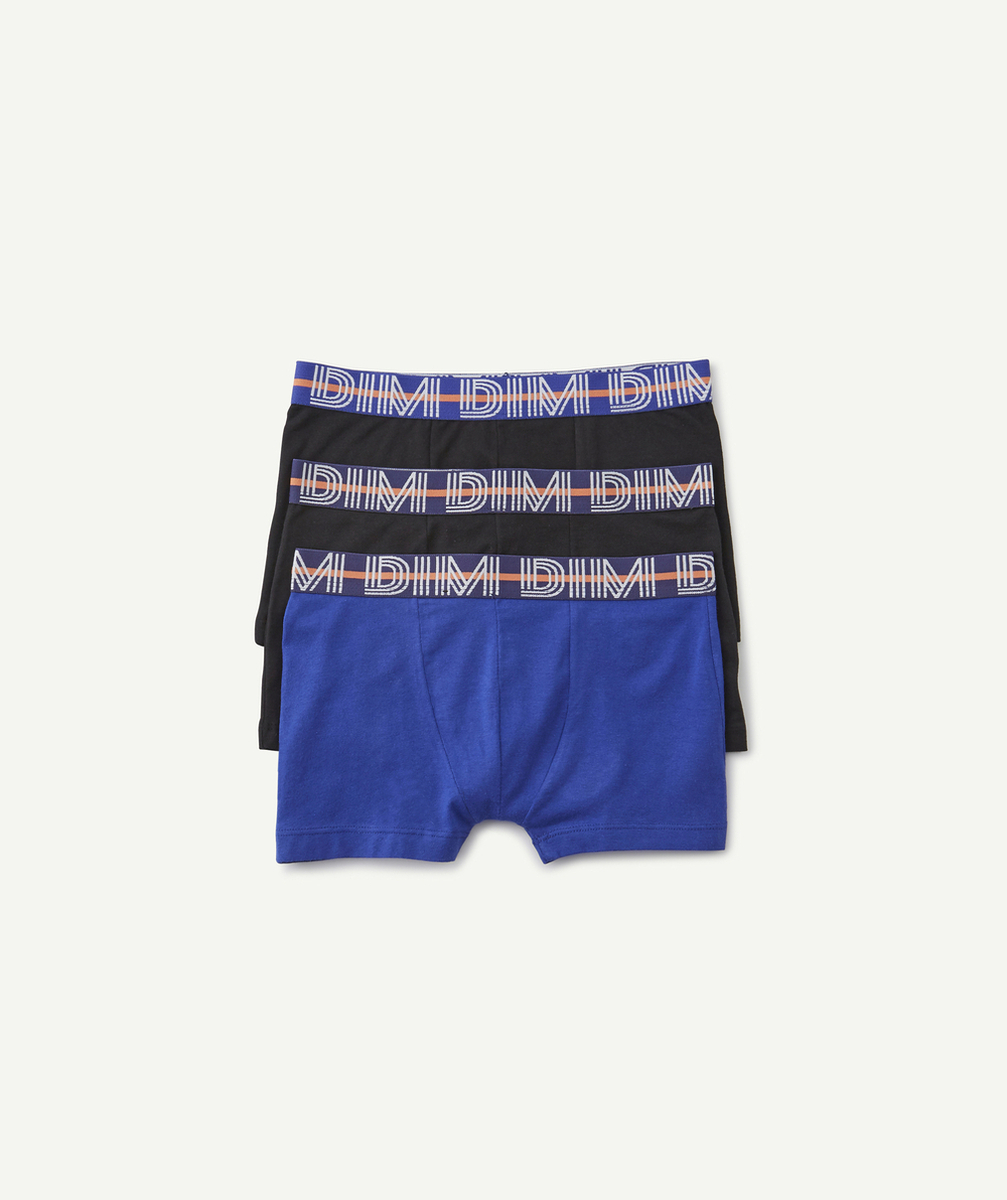 DIMLE LOT DE 3 BOXERS BLEUS ET NOIRS