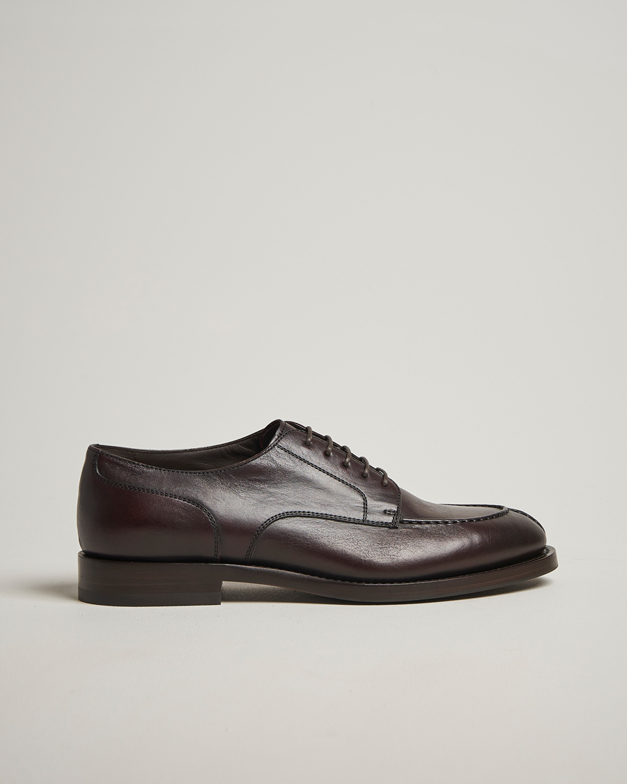Brunello Cucinelli Moc Toe Derby Dark Brown Calf