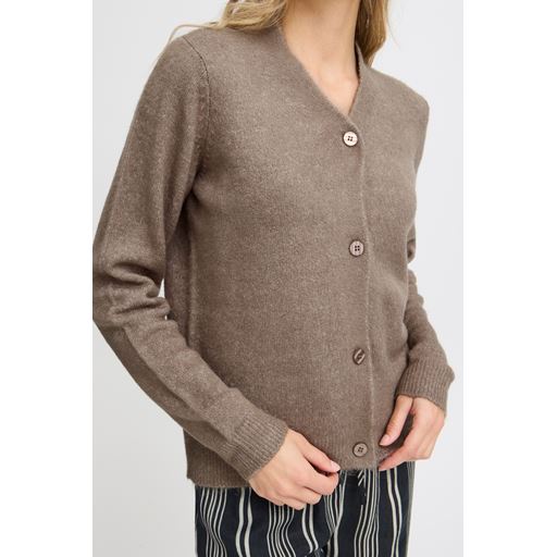 Fransa Ellis Cardigan, Walnut Melange, XXL