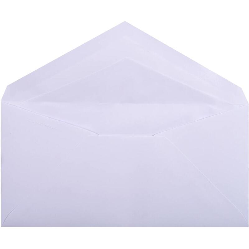 20 enveloppes DL (110x220mm) Vélin doublées gommées - extra blanc