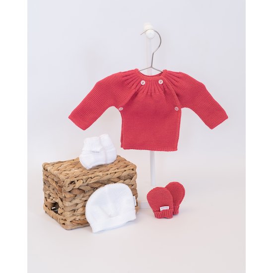 Lot de maternité   Fuchsia/Ecru        0 mois   de               La Manufacture de Layette