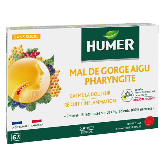 Humer Pharyngite : pastilles mal de gorge aigu