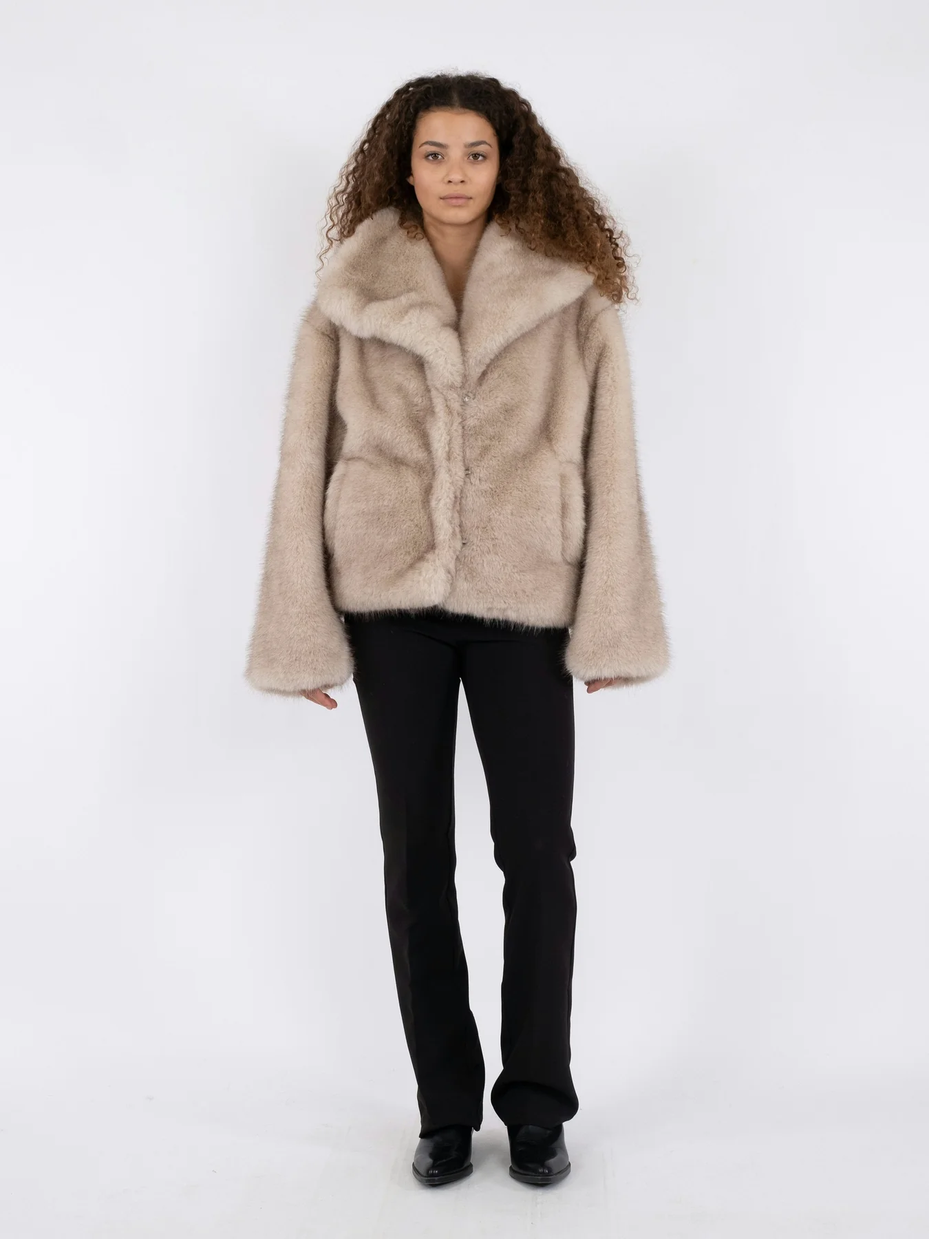 Neo Noir Stephanie Faux Fur Jacket