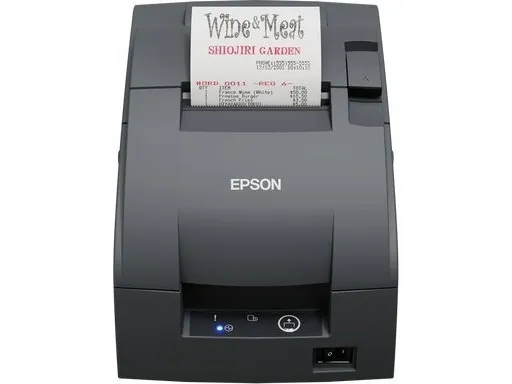 Epson TM U220IIB (142) - Kvitteringsprinter - to-farvet (monokrom) - dot-matrix - Rulle (7,6 cm) - 16 cpi - 9 pin - op til 8.8 linier/sek. - LAN, USB 2.0 - skærer - mørkegrå