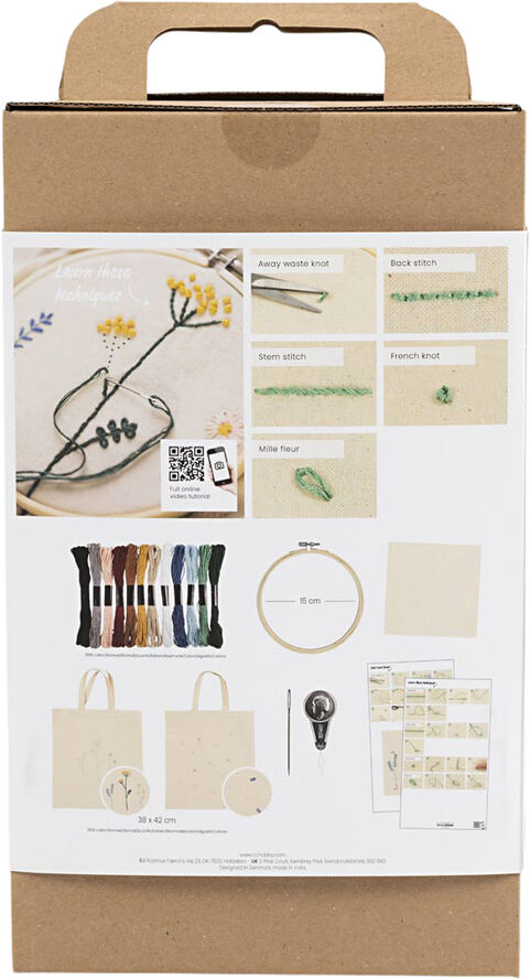 Creativ Company Start DIY Kit Broderi, Blomster