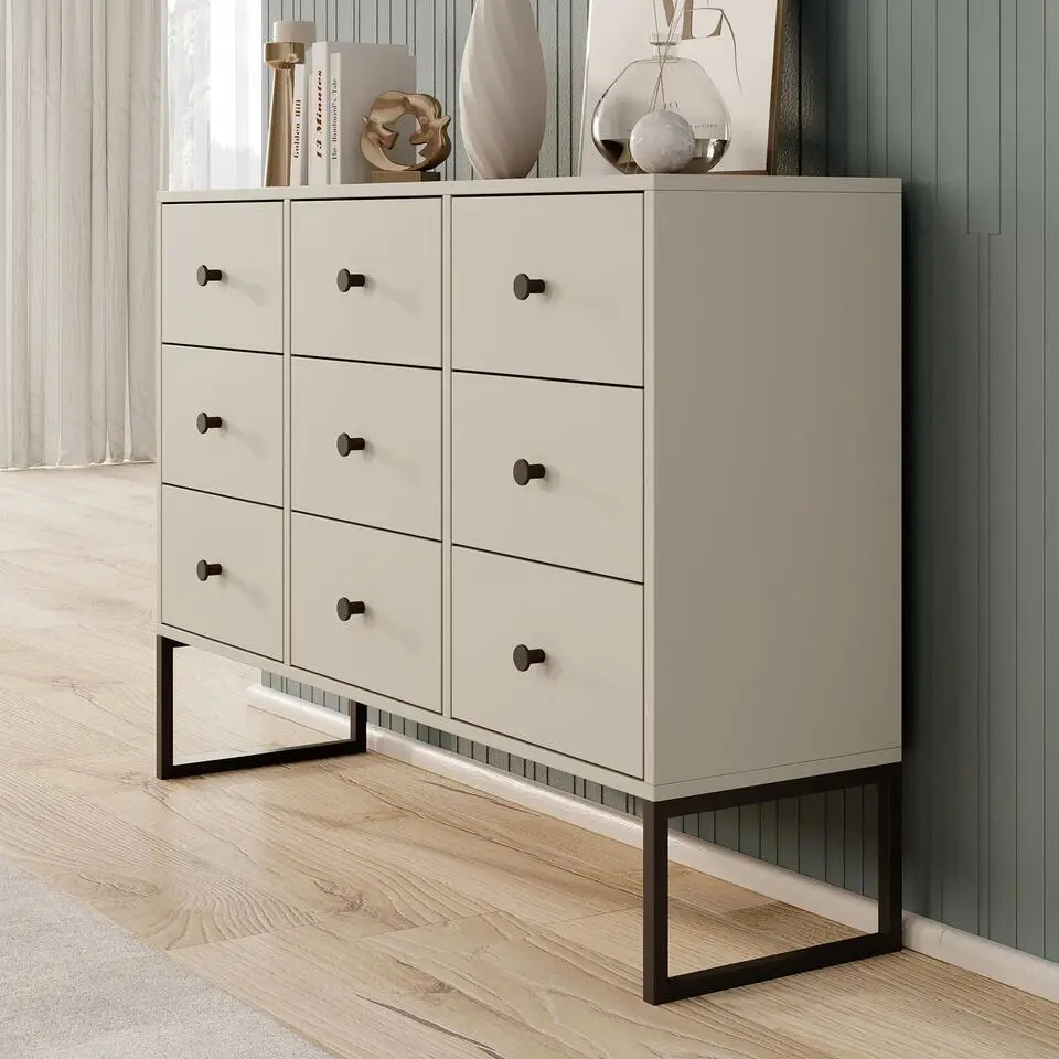 Meubella - Ladekast Lyndall - Beige - 115 cm