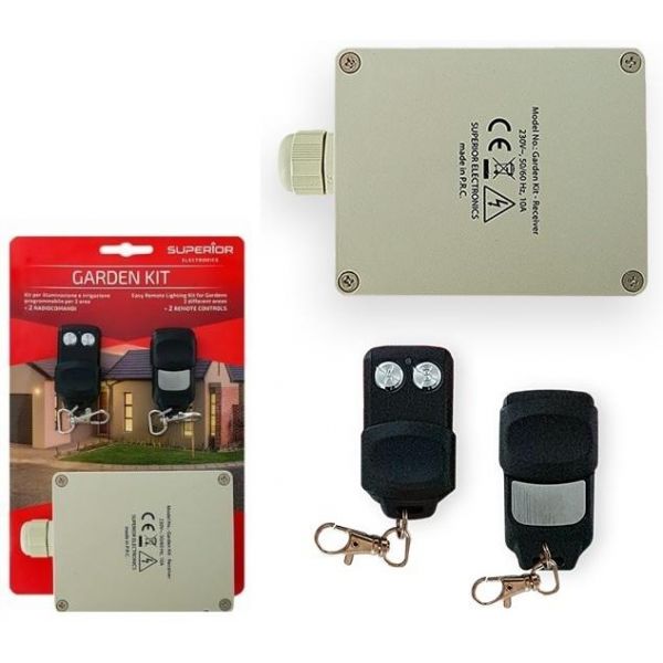 Superior Kit Emissor Receptor 2 Canais e 2 Comandos Especial para Jardim