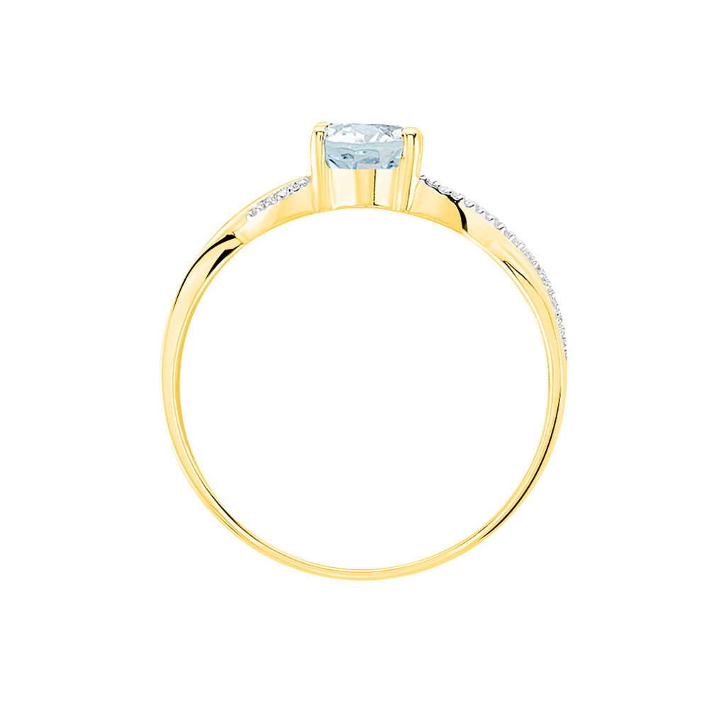 Bague Candice Or Jaune Aigue Marine