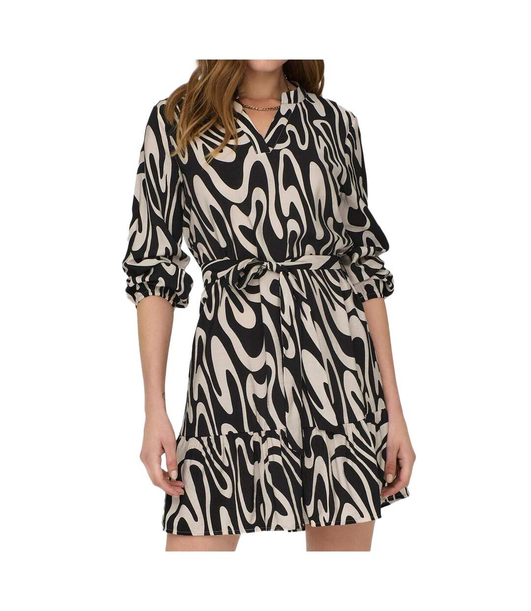 Robe Beige/Noire Femme Jdy Camille