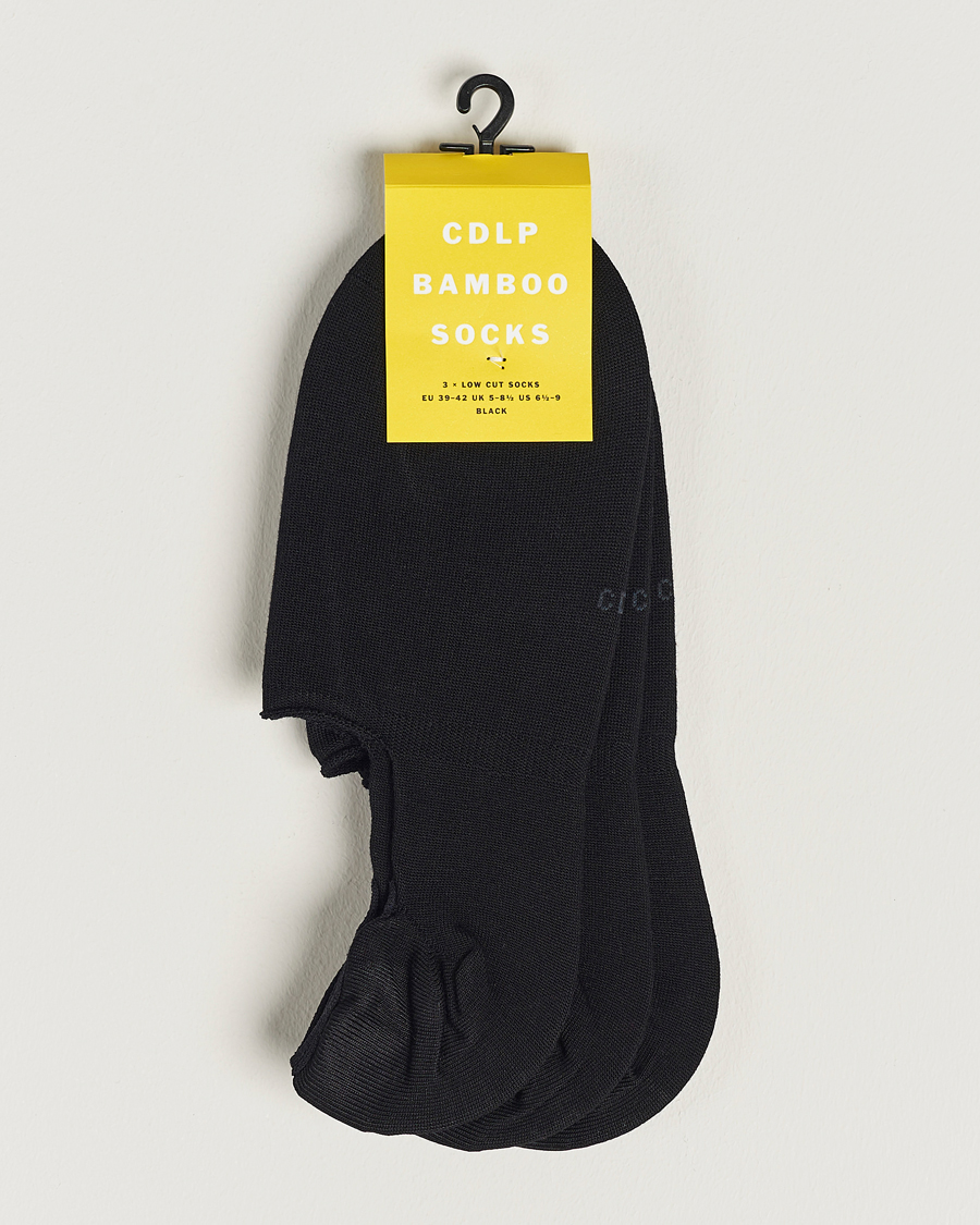 CDLP 3-Pack No Show Socks Black