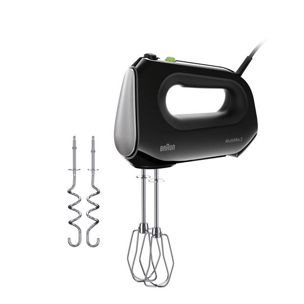 Braun HM2110 handmixer MultiMix2 Zwart/rvs 500W