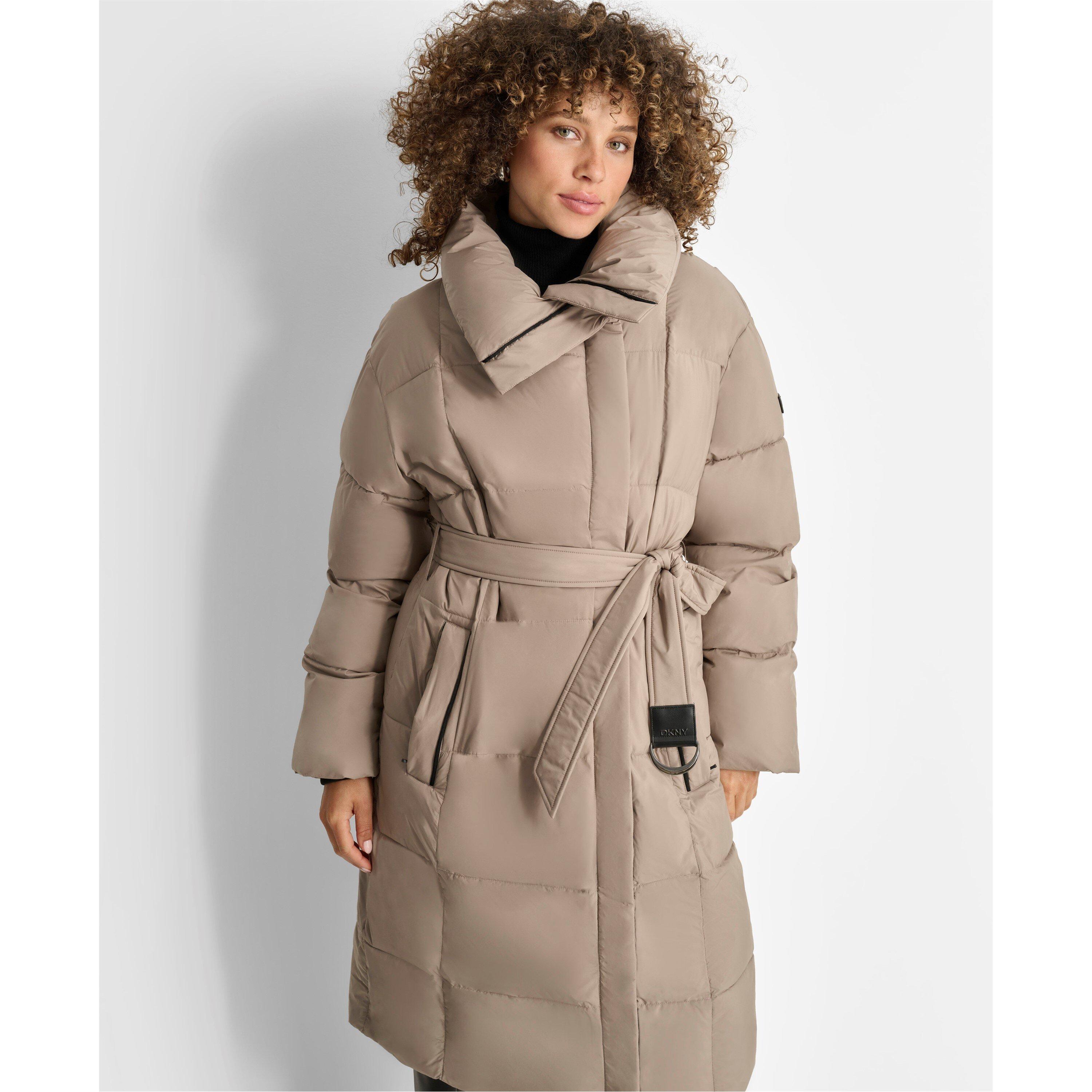 DKNY Belted Puffer Jacket