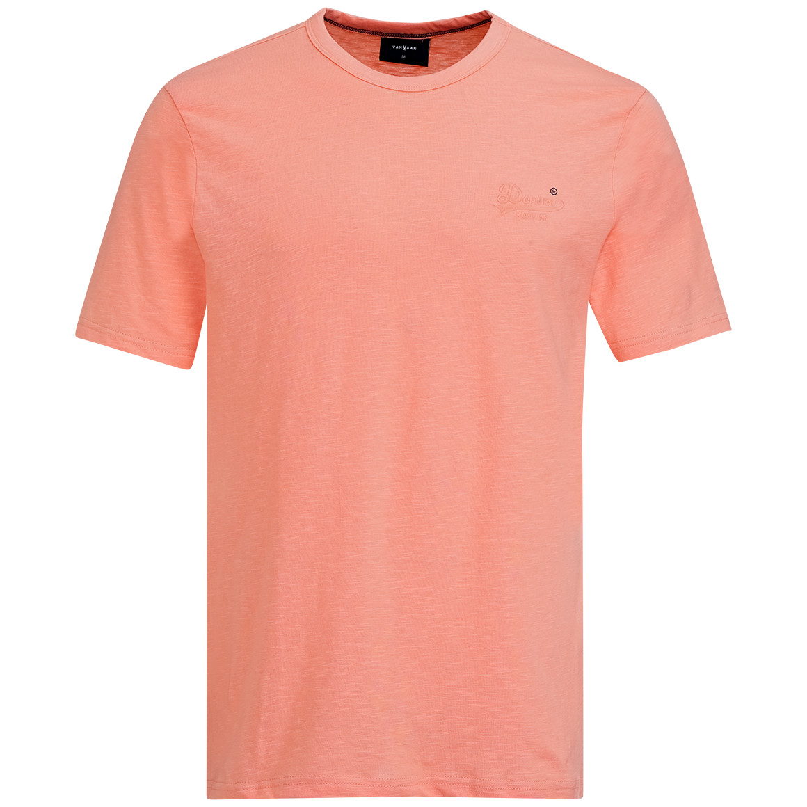 VanVaan Denim Herren T-Shirt mit Stickerei hellorange