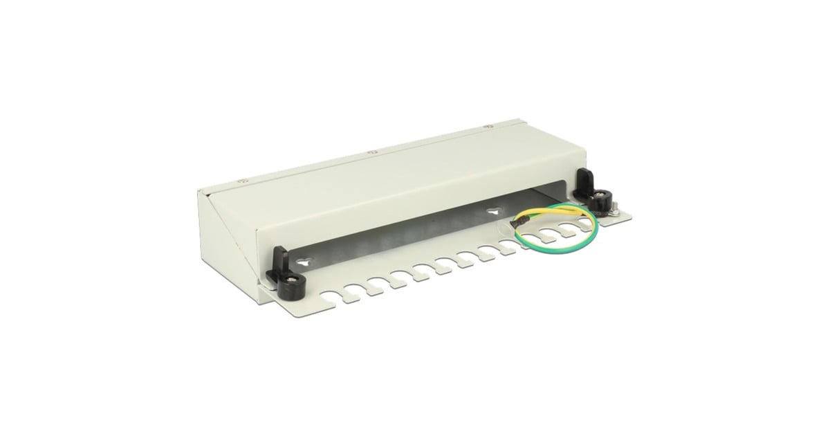 DeLOCKKeystone Desktop Patch Panel 12 Port patchpaneel  (Wit)