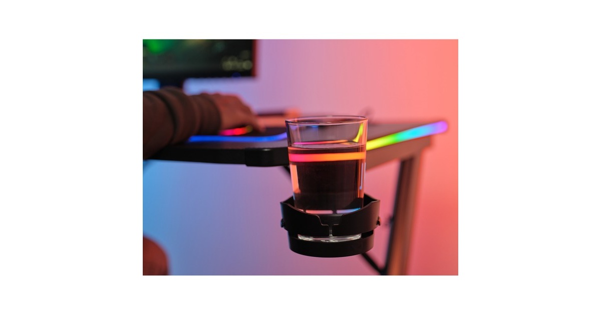 TrustGXT 709 Luminus RGB-gamingbureau gaming desk  (Zwart)