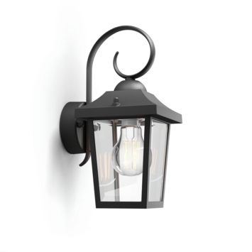 Philips buitenlamp Buzzard zwart