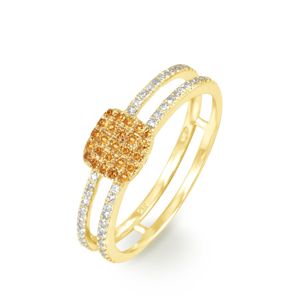 Bague Aude Or Jaune Saphir Et Diamant